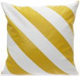 Brera leather pillow with alternating stripes and eye popping color combinations